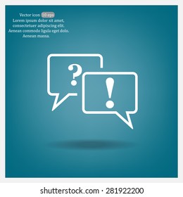 question and answer marks with speech bubbles