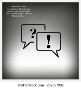 question and answer marks with speech bubbles