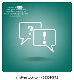 question and answer marks with speech bubbles