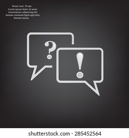 question and answer marks with speech bubbles