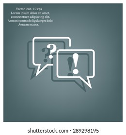 question and answer marks with speech bubbles