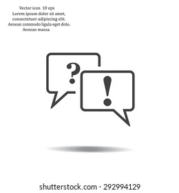 question and answer marks with speech bubbles