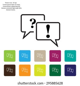 question and answer marks with speech bubbles
