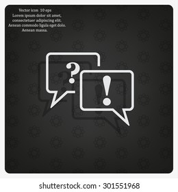 question and answer marks with speech bubbles