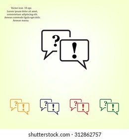 question and answer marks with speech bubbles