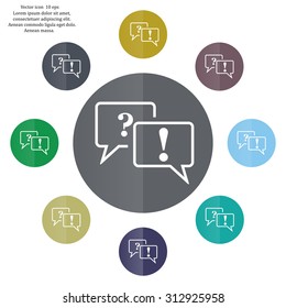 question and answer marks with speech bubbles