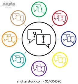 question and answer marks with speech bubbles