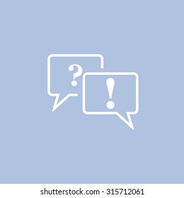 question and answer marks with speech bubbles