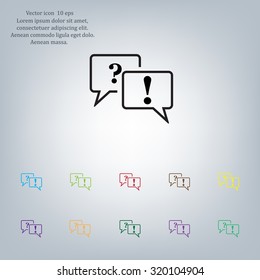 question and answer marks with speech bubbles