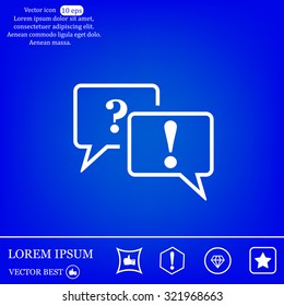 question and answer marks with speech bubbles
