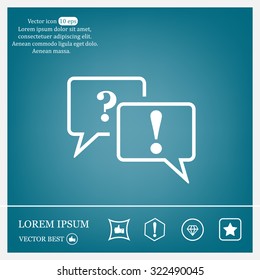 question and answer marks with speech bubbles