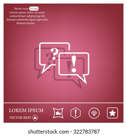 question and answer marks with speech bubbles