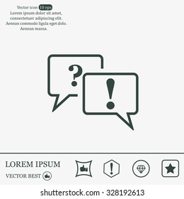 question and answer marks with speech bubbles