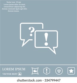 question and answer marks with speech bubbles