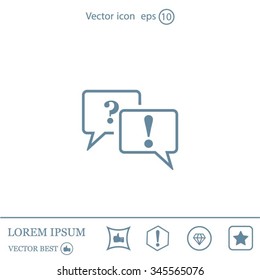 question and answer marks with speech bubbles
