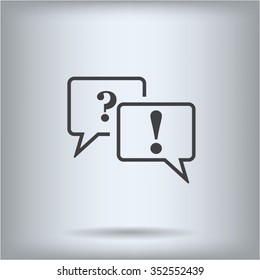 question and answer marks with speech bubbles