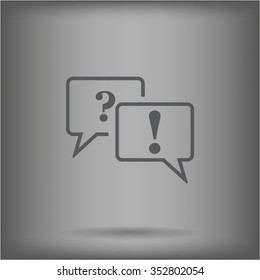 question and answer marks with speech bubbles
