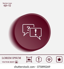 question and answer marks with speech bubbles