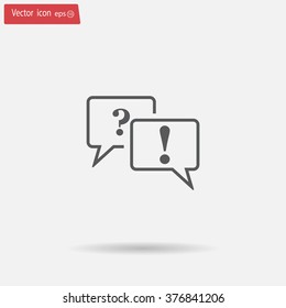 question and answer marks with speech bubbles