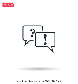 question and answer marks with speech bubbles