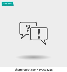 question and answer marks with speech bubbles