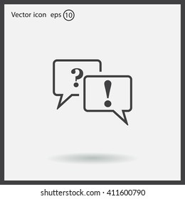question and answer marks with speech bubbles