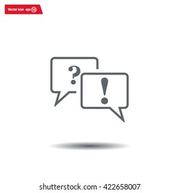 question and answer marks with speech bubbles