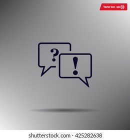 question and answer marks with speech bubbles