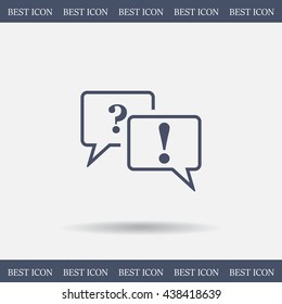 question and answer marks with speech bubbles