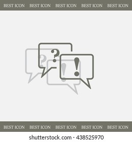 question and answer marks with speech bubbles