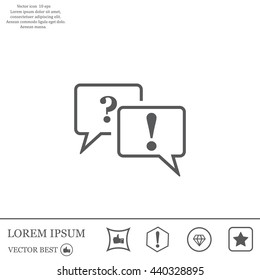 question and answer marks with speech bubbles