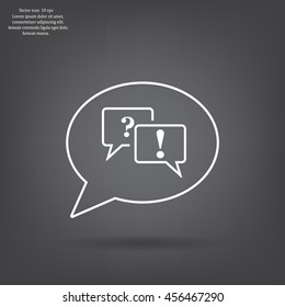 question and answer marks with speech bubbles