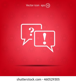 question and answer marks with speech bubbles