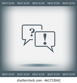 question and answer marks with speech bubbles