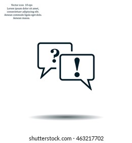 question and answer marks with speech bubbles