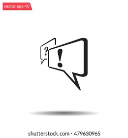 question and answer marks with speech bubbles