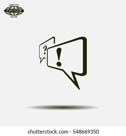 question and answer marks with speech bubbles