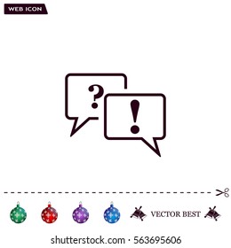 question and answer marks with speech bubbles