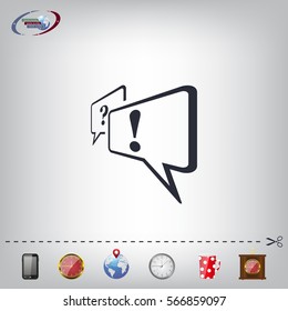 question and answer marks with speech bubbles