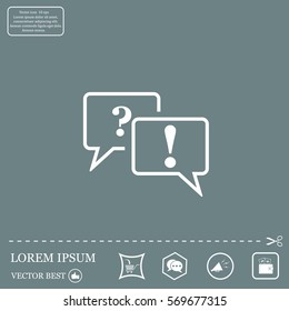 question and answer marks with speech bubbles