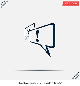 question and answer marks with speech bubbles