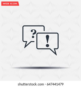 question and answer marks with speech bubbles