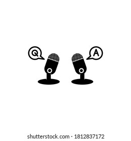 Question and Answer podcasts vector design template illustration