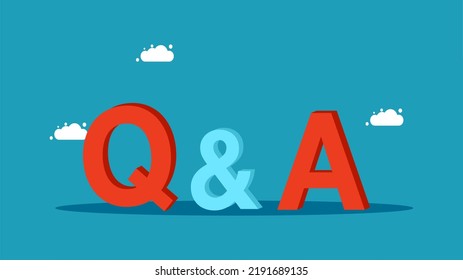 Question and answer. Q and A symbols. Business concept vector