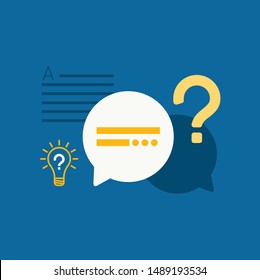 Question answer sign icon. Q&A symbol
