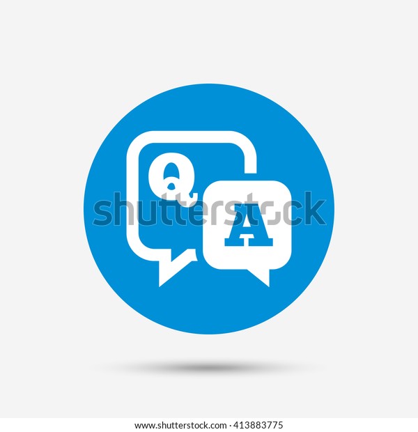 Question Answer Sign Icon Qa Symbol Stock Vector (Royalty Free ...