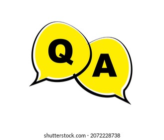 question and answer sign on white background