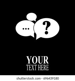 Question answer sign sticker