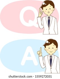 Question and answer and simple person icons