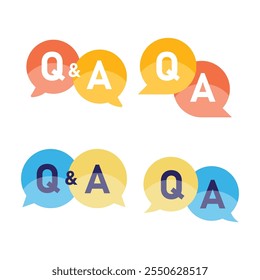 Pregunta y respuesta Speech Bubble Sign Ilustración vectorial